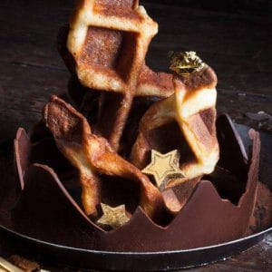 Saffron ganache